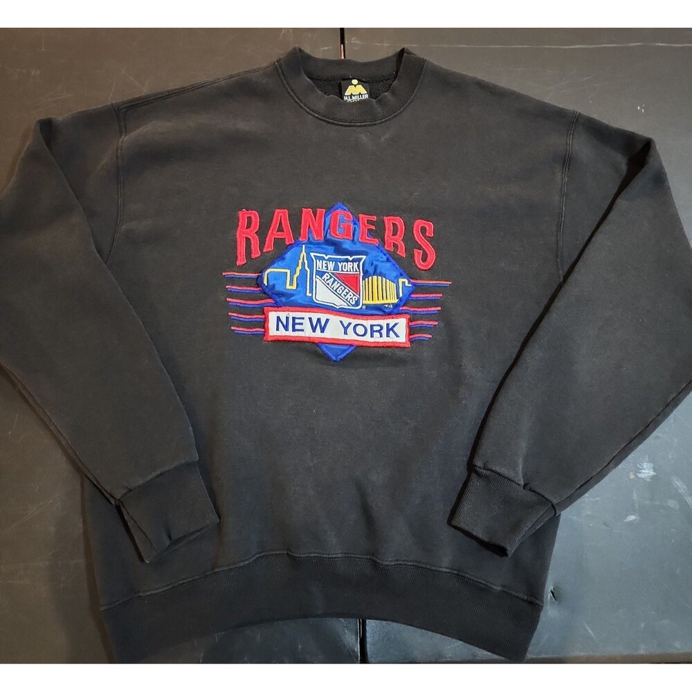 Vintage H.L. Miller Gold New York Rangers Crewneck Sweatshirt Men's Size Large L